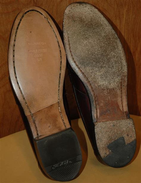 Gucci shoe repair complete new leather soles 